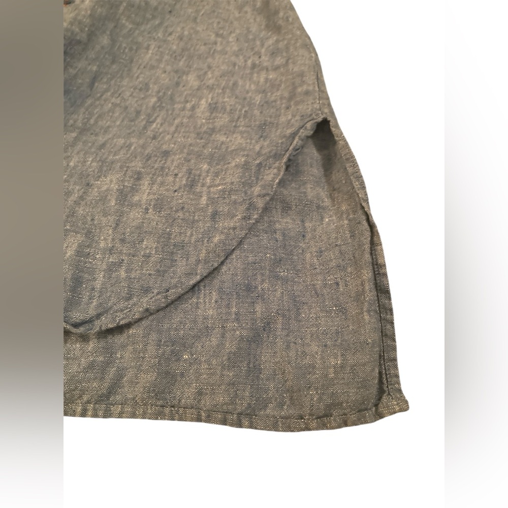 Soft Surroundings 100% Linen Lagenlook Long Sleeve Shirt Dress. Size Large. - Picture 7 of 14
